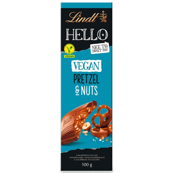 Lindt Hello Vegan Pretzel Amp Nuts Tafel 100g Mhd 31.08.2024 No1 2239