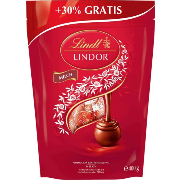 Lindt Lindor Kugeln Vollmilch 400g No1 0216