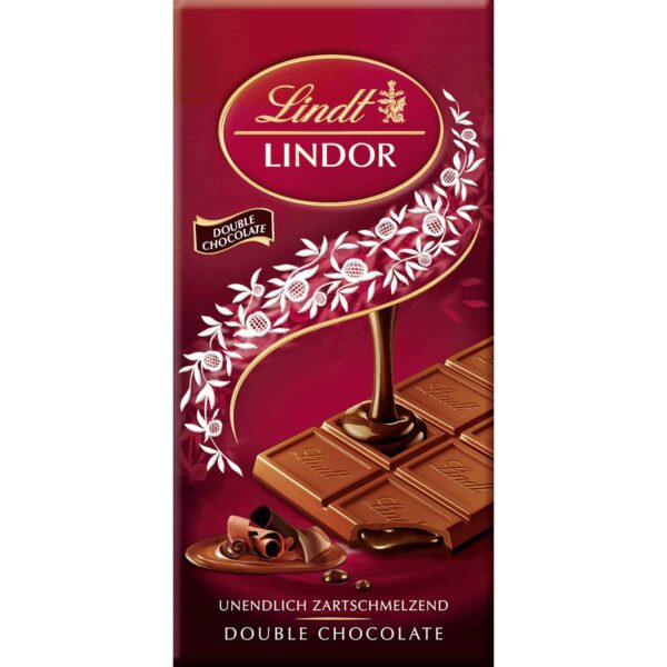 Lindt Lindor Vollmilch Double Chocolate Tafel 100g No1 1142