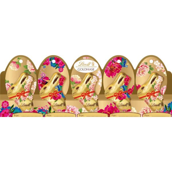 Lindt Mini Goldhasen Blumen Edition 5er No1 1451
