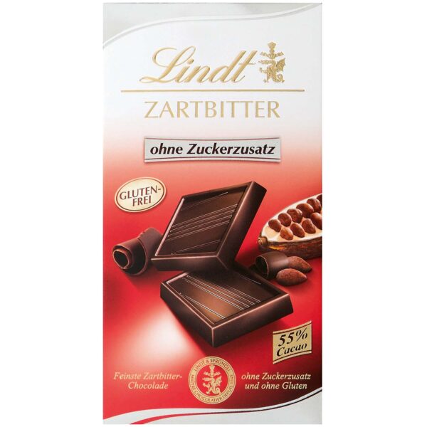 Lindt Zartbitter Ohne Zuckerzusatz 100g No1 3140