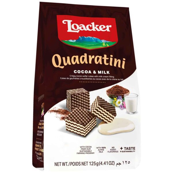 Loacker Quadratini Cocoa Amp Milk 125g No1 4102