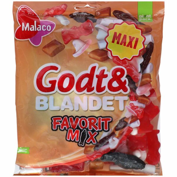 Malaco Godt Amp Blandet Favorit Mix 325g No1 0115