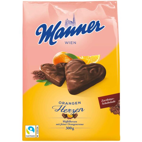 Manner Orangen Herzen 300g No1 5501