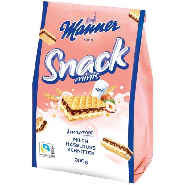 Manner Snack Minis Milch Haselnuss Schnitten 300g No1 1552