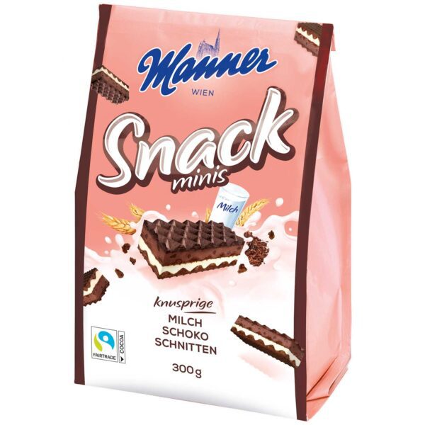 Manner Snack Minis Milch Schoko Schnitten 300g No1 1524