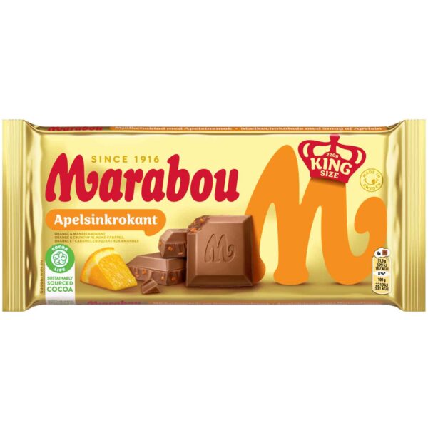 Marabou Apelsin Krokant 220g No1 2650