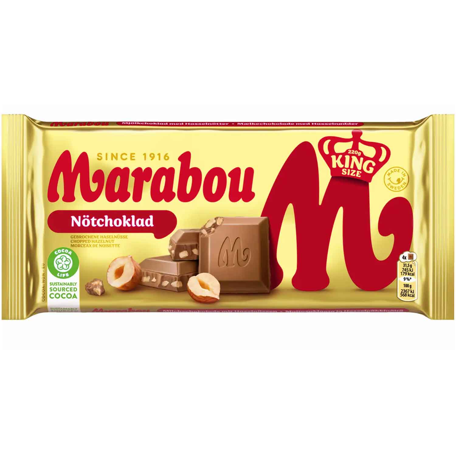 marabou-noet-choklad-220g-no1-3701 Marabou Noet Choklad 220g No1 3701