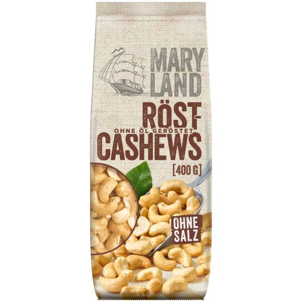 Maryland Roest Cashews Ohne Salz 400g No1 2741