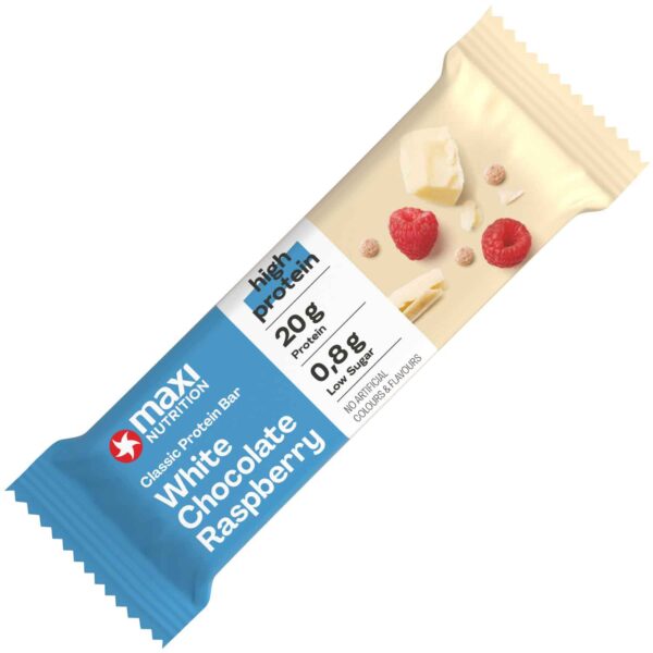 Maxi Nutrition Classic Protein Bar White Chocolate Raspberry 40g No1 1248