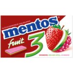 Mentos Fruit 3 Kaugummi Erdbeere Gruener Apfel Himbeere 14er No1 0649