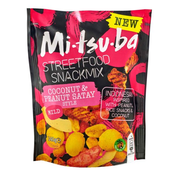 Mitsuba Street Food Snack Mix Coconut Amp Peanut Satay Style 140g No1 0945