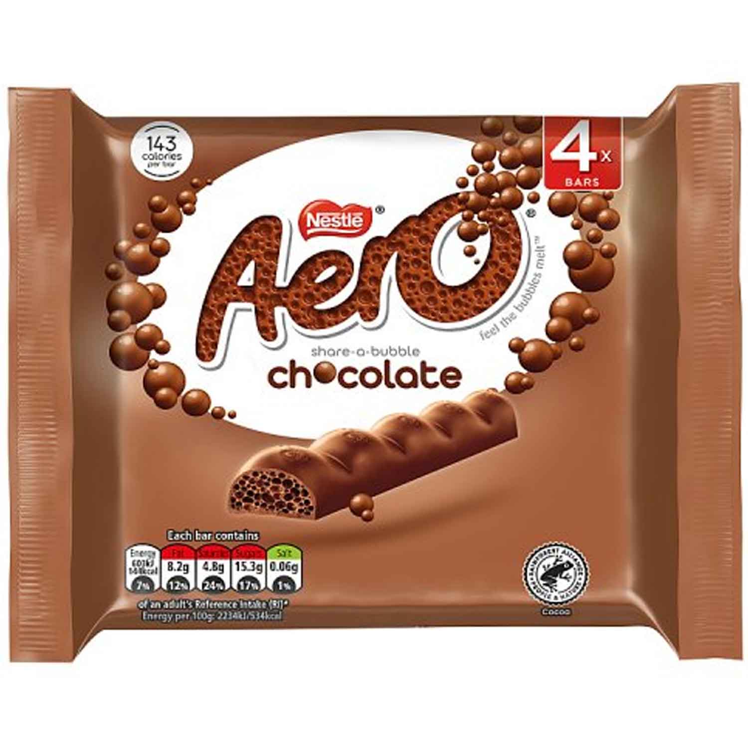 nestl-aero-purely-chocolate-4x27g-no1-1455 Nestl Aero Purely Chocolate 4x27g No1 1455
