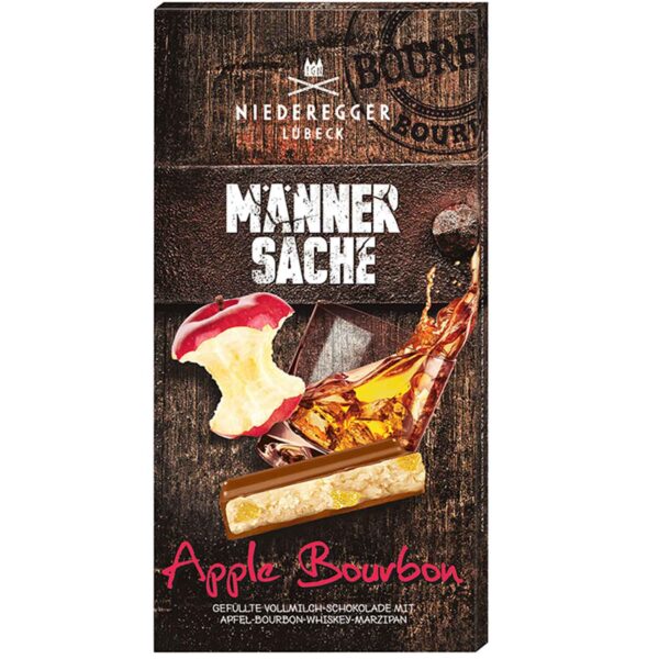 Niederegger Maennersache Marzipan Tafel Apple Bourbon 110g No1 0822