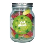 Obstsalat 039 Viel Glueck 039 Schraubdeckel Glas 250g No1 0741