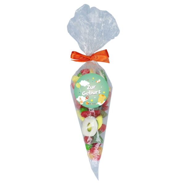 Obstsalat 039 Zur Geburt 039 Spitztuete 200g No1 2328