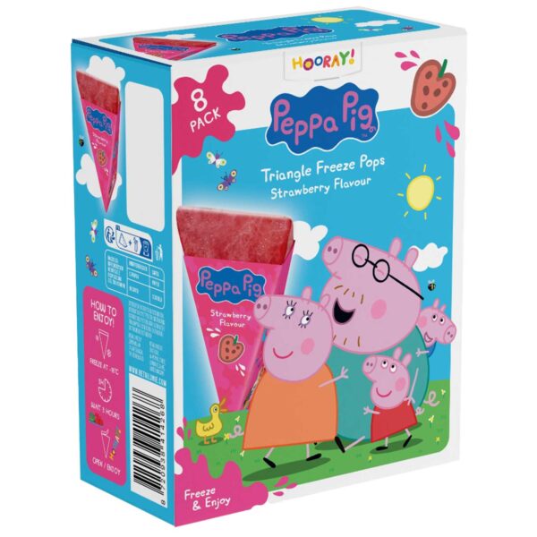 Peppa Pig Triangle Freeze Pops Strawberry 8x62ml No1 2348
