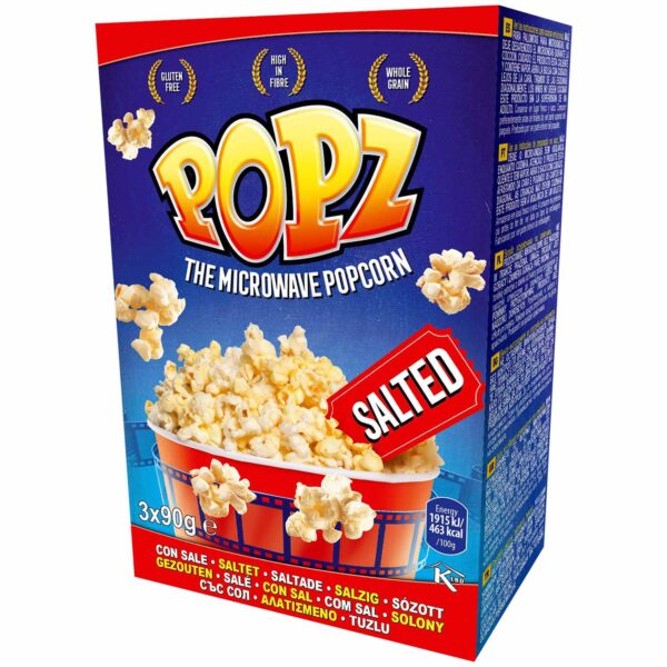 Popz Mikrowellen Popcorn Salted 3x90g No1 3316
