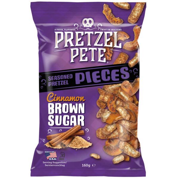 Pretzel Pete Pieces Cinnamon Brown Sugar 160g No1 3837