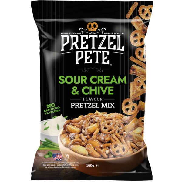 Pretzel Pete Sour Cream Chive 160g No1 5741