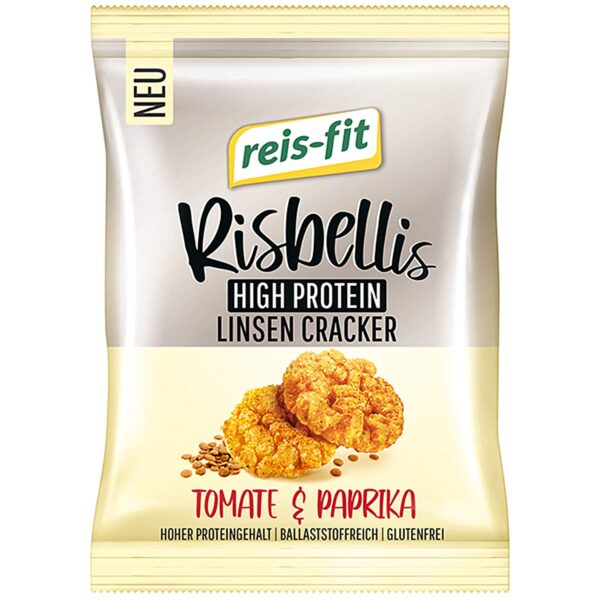 Reis Fit Risbellis High Protein Linsen Cracker Tomate Amp Paprika 40g No1 5700