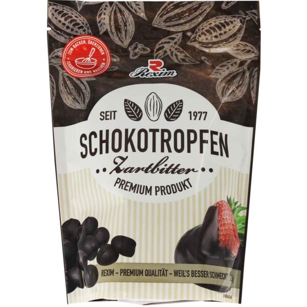 Rexim Schokoladentropfen Zartbitter 250g No1 3124
