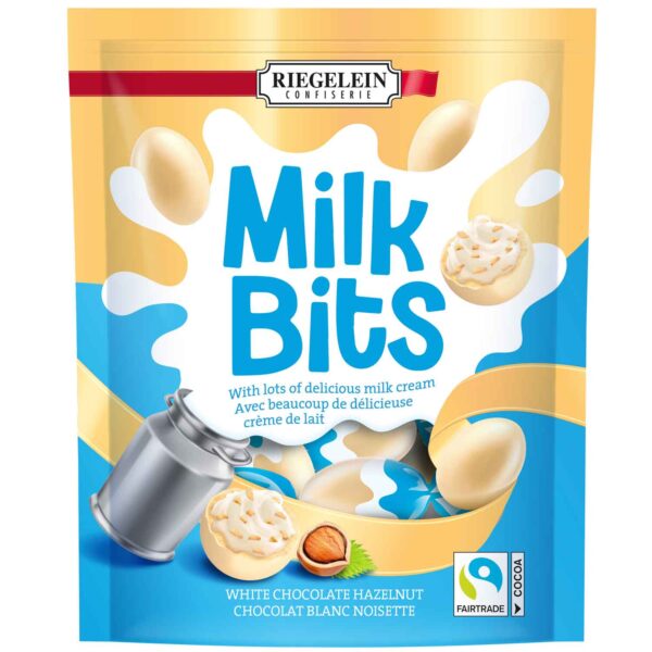 Riegelein Milk Bits Weisse Schokolade Haselnuss 166g No1 3825