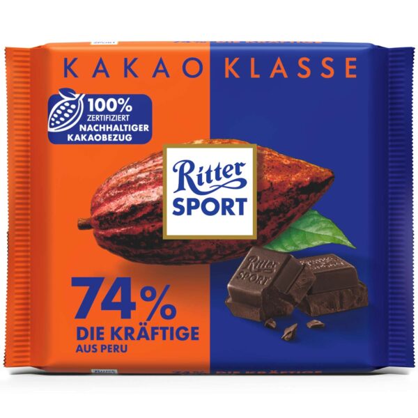 Ritter Sport Kakao Klasse 74 Die Kraeftige Aus Peru 100g No1 4746