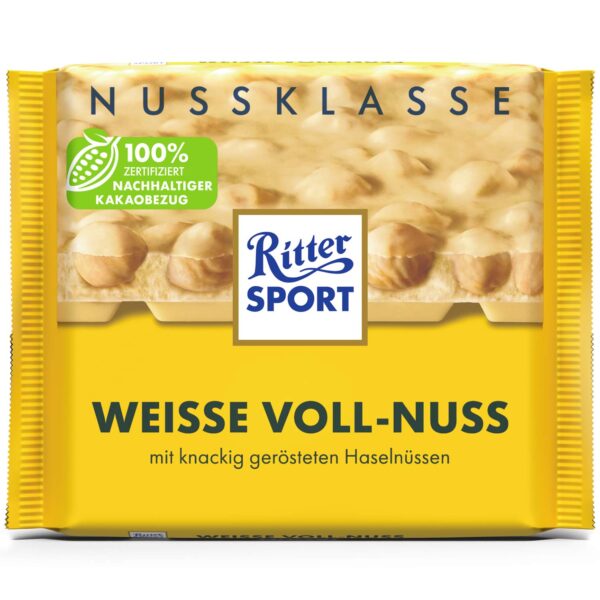 Ritter Sport Nuss Klasse Weisse Voll Nuss 100g No1 4117