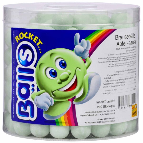 Rocket Balls Brausebaelle Apfel Sauer 200er No1 1303