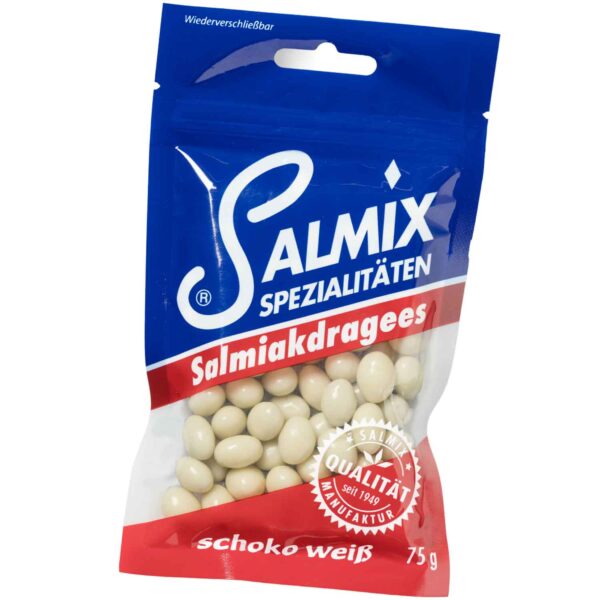 Salmix Salmiakdragees Schoko Weiss 75g No1 2116