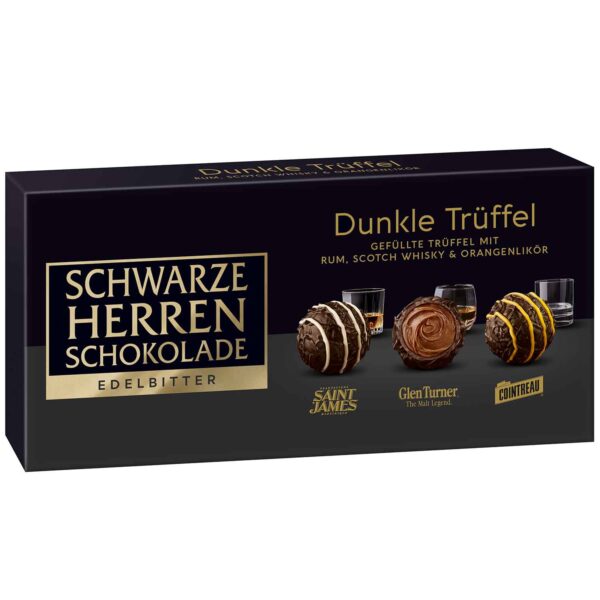 Schwarze Herren Schokolade Dunkle Trueffel 125g No1 2142