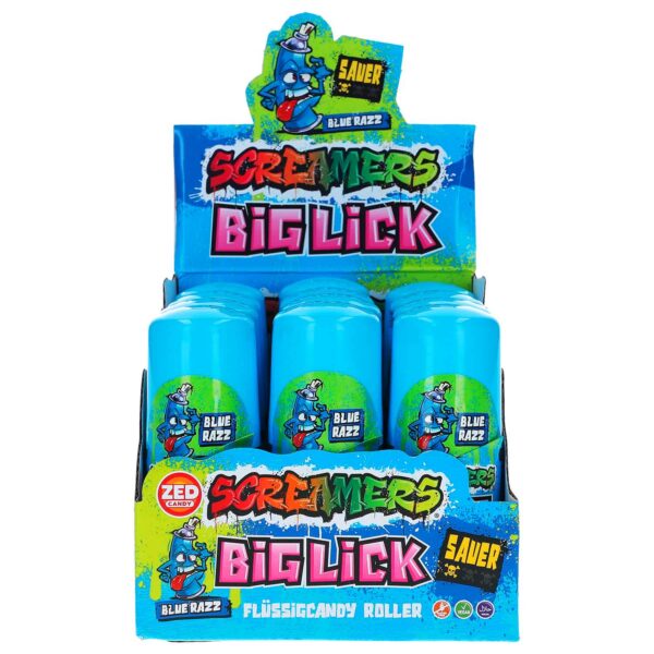 Screamers Big Lick Blue Razz Zungenroller Sauer 12x60ml No1 0342