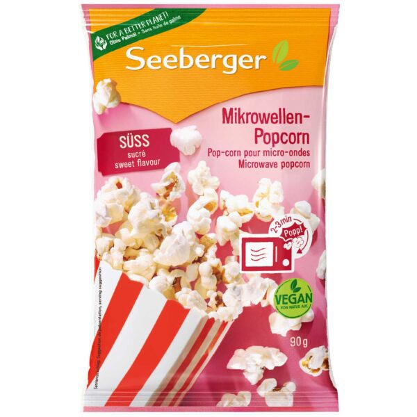 Seeberger Mikrowellen Popcorn Suess 90g No1 1611