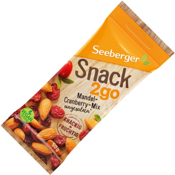 Seeberger Snack 2go Mandel Cranberry Mix Ungesalzen 50g No1 3900