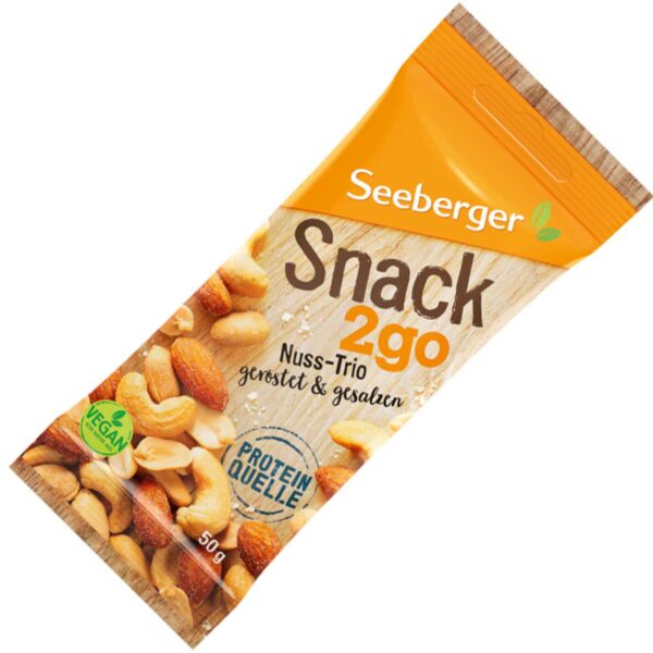 Seeberger Snack 2go Nuss Trio Geroestet Amp Gesalzen 50g No1 3728