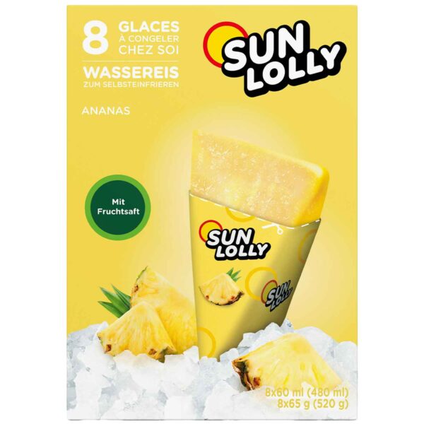 Sun Lolly Wassereis Ananas 8er No1 3630