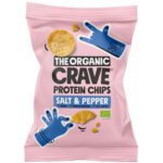 The Organic Crave Protein Chips Salt Amp Pepper Bio 75g No1 3033