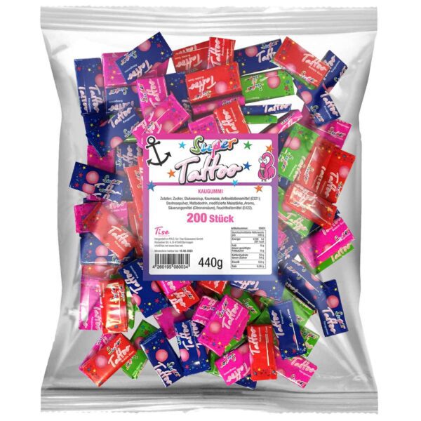 Tise Capico Super Tattoo Kaugummi Mix 200er No1 2730