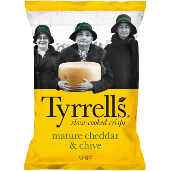 Tyrrells Mature Cheddar Amp Chive 150g No1 2936