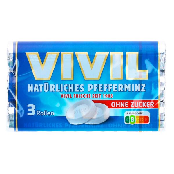 Vivil Natuerliches Pfefferminz Ohne Zucker 3er No1 1102