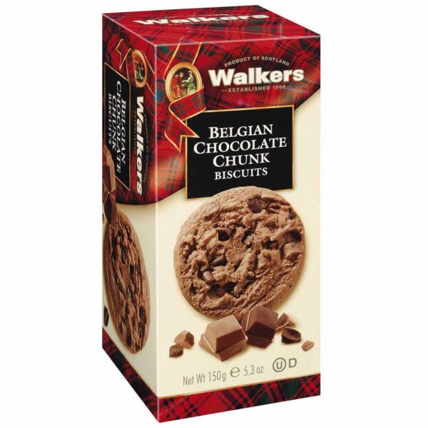 Walkers Belgian Chocolate Chunk Biscuits 150g No1 4646