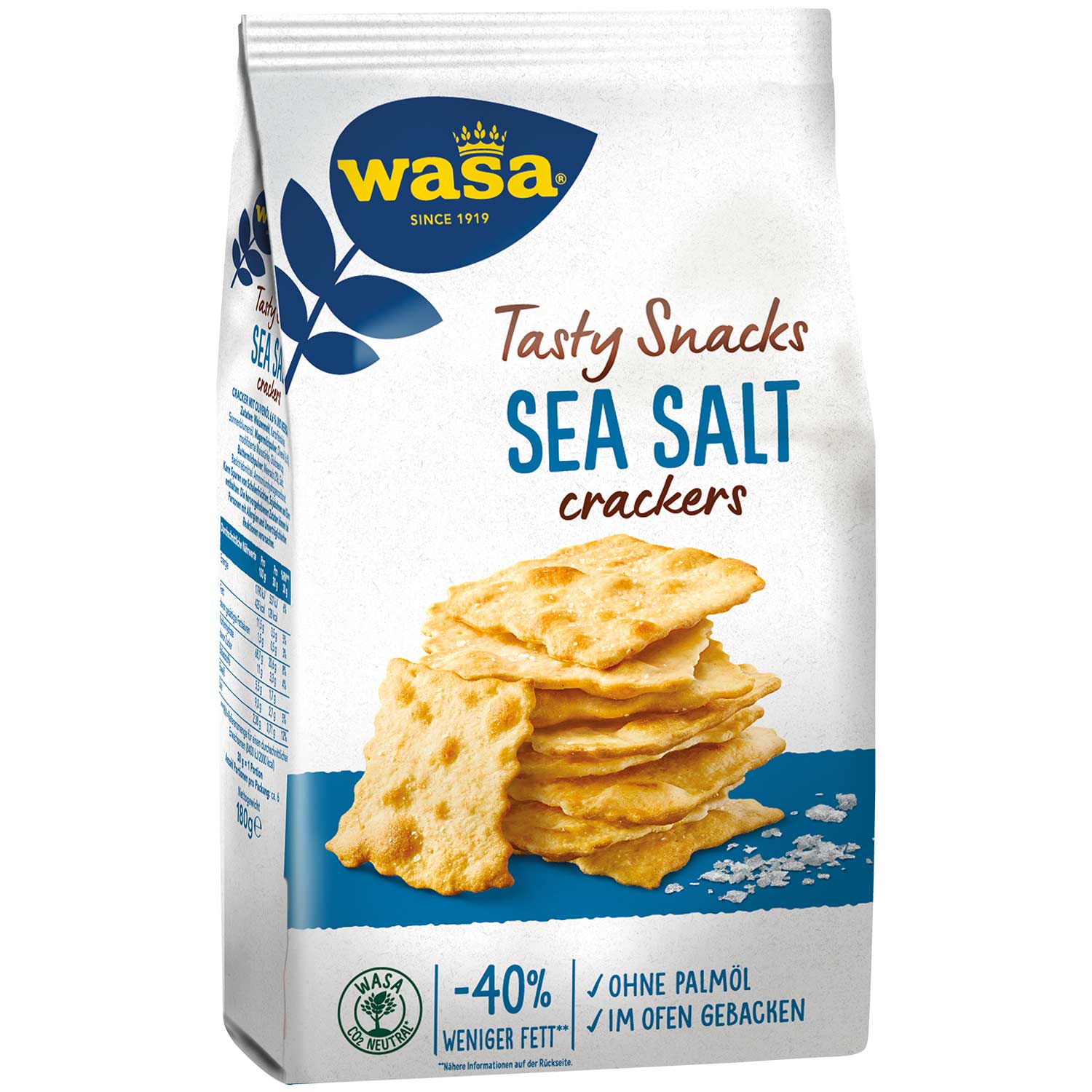 wasa-tasty-snacks-sea-salt-crackers-180g-no1-2214 Wasa Tasty Snacks Sea Salt Crackers 180g No1 2214