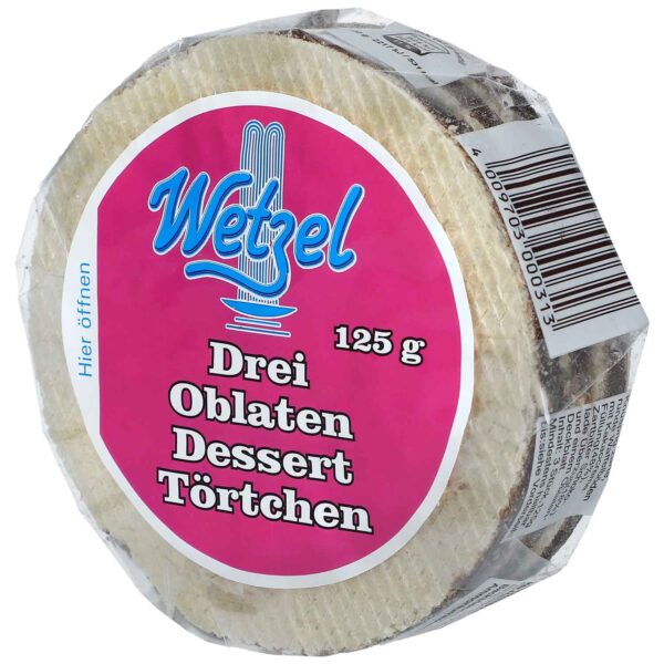 Wetzel Drei Oblaten Dessert Toertchen 125g No1 3941