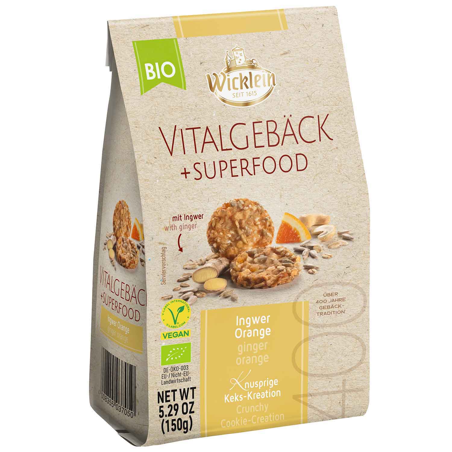 wicklein-bio-vitalgebaeck-superfood-ingwer-orange-vegan-150g-no1-3733 Wicklein Bio Vitalgebaeck Superfood Ingwer Orange Vegan 150g No1 3733