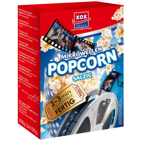 Xox Mikrowellen Popcorn Salzig 3x100g No1 3409