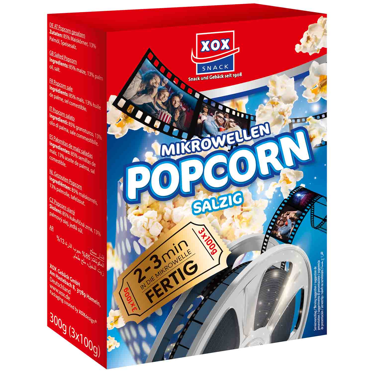 xox-mikrowellen-popcorn-salzig-3x100g-no1-3409 Xox Mikrowellen Popcorn Salzig 3x100g No1 3409