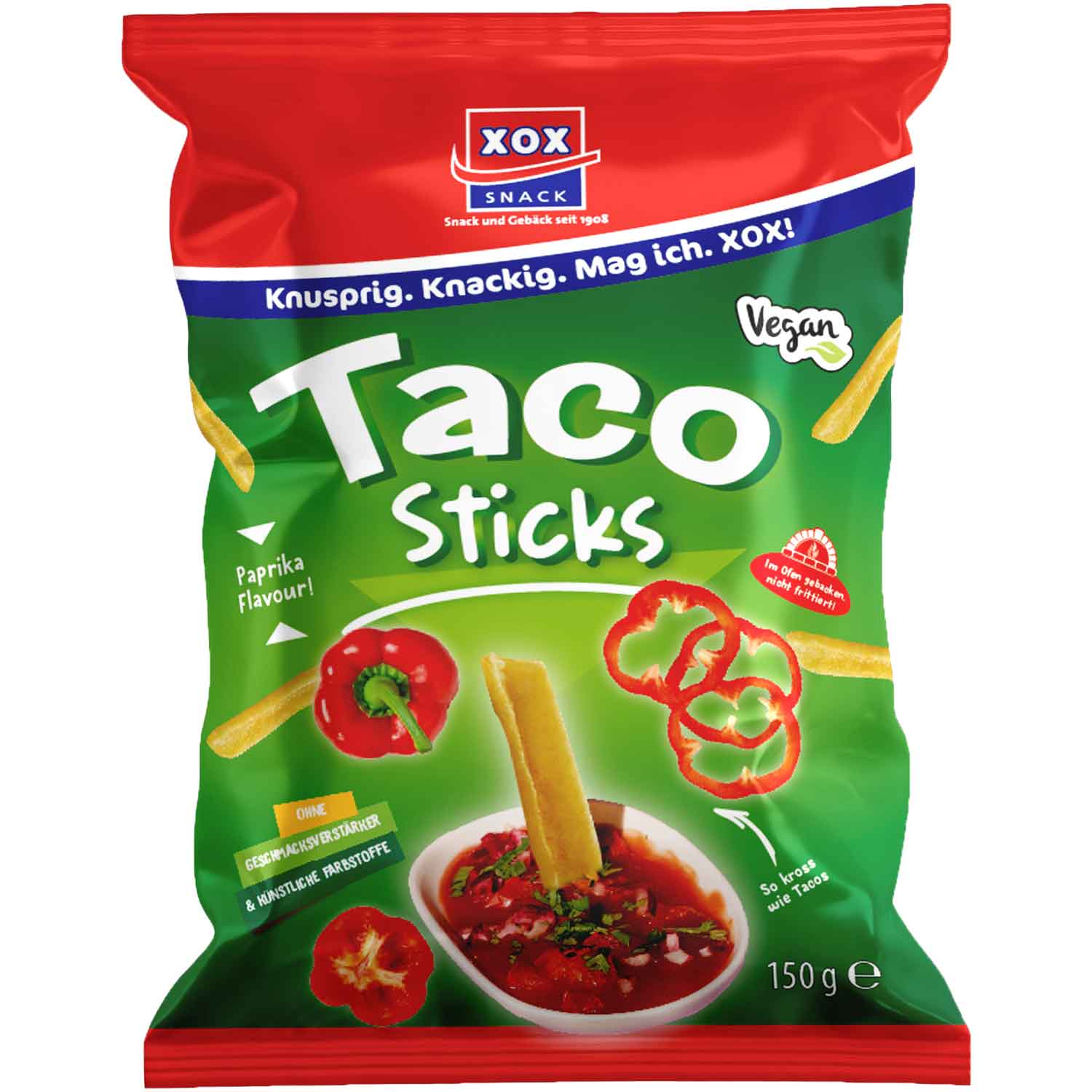 xox-taco-sticks-paprika-150g-no1-2322 Xox Taco Sticks Paprika 150g No1 2322