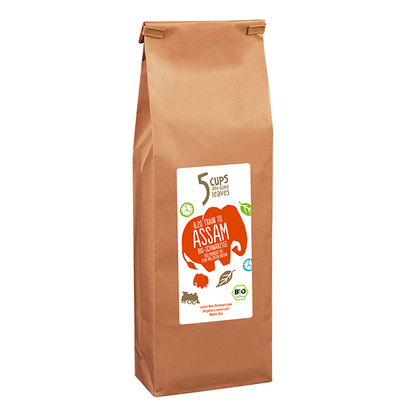 5 CUPS And Some Leaves Bio 8 20 Train To Assam 200g Loser Tee 1036885715