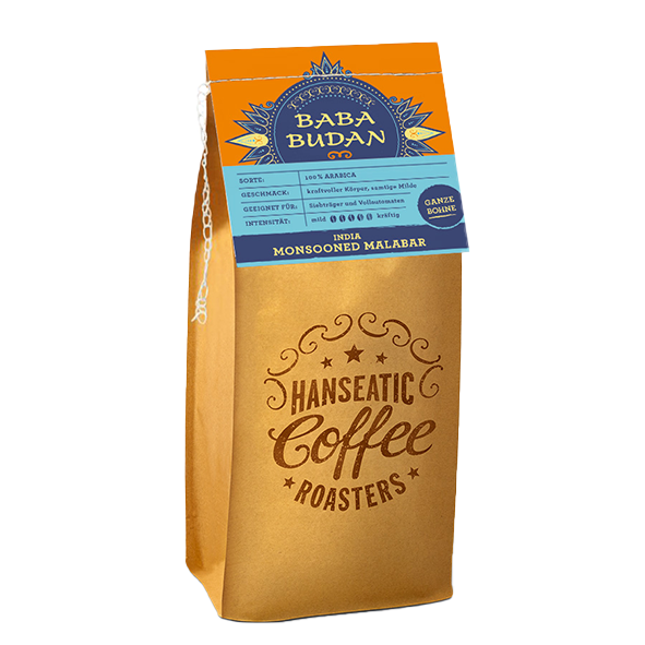 Hanseatic Coffee Company Baba Budan India Monsooned Malabar 250g Ganze Bohne 1036756530